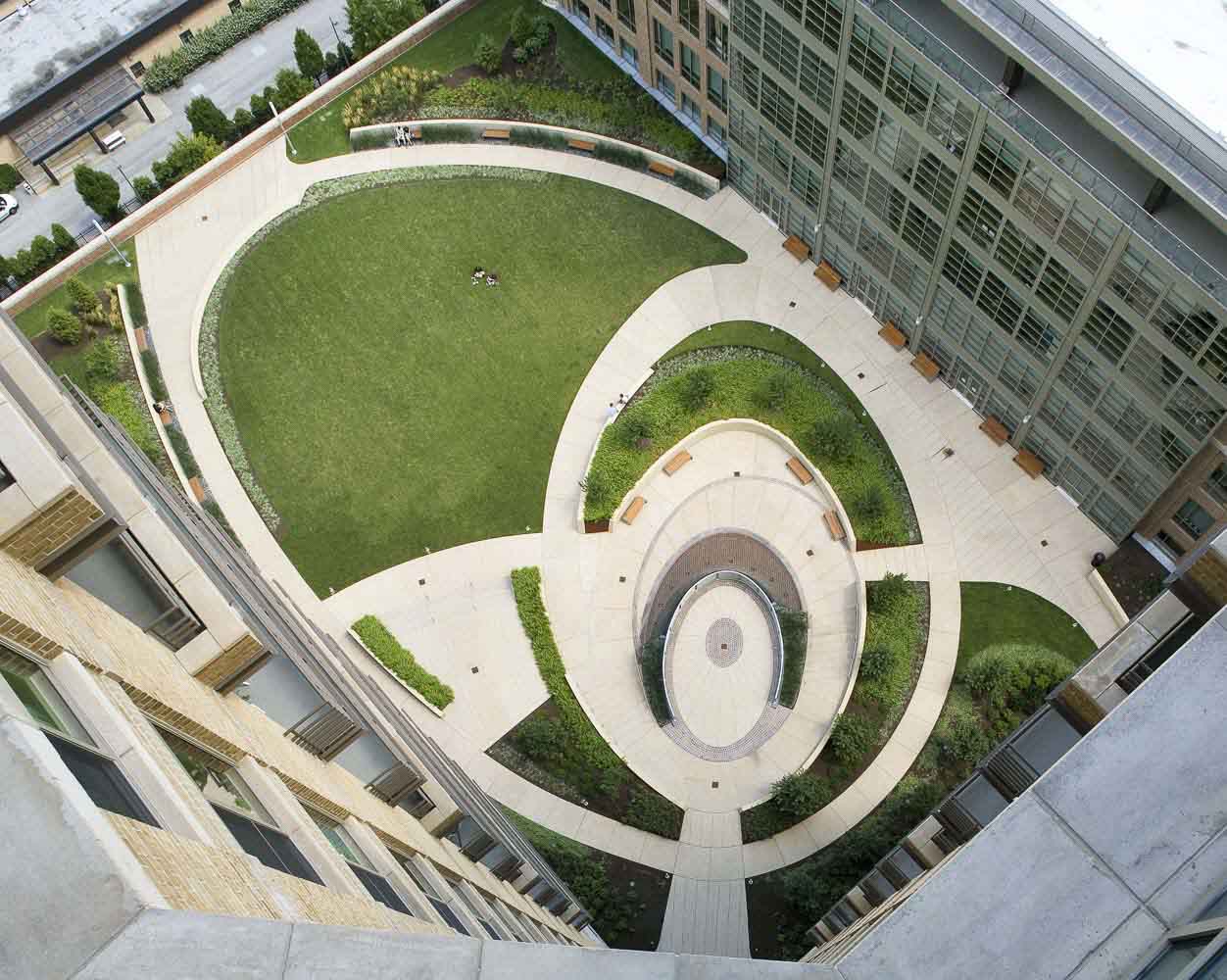 Retail Mixed Use; Roof top Plaza; Roof Top; Design; On Structure; Elevated Landscape; Baltimore