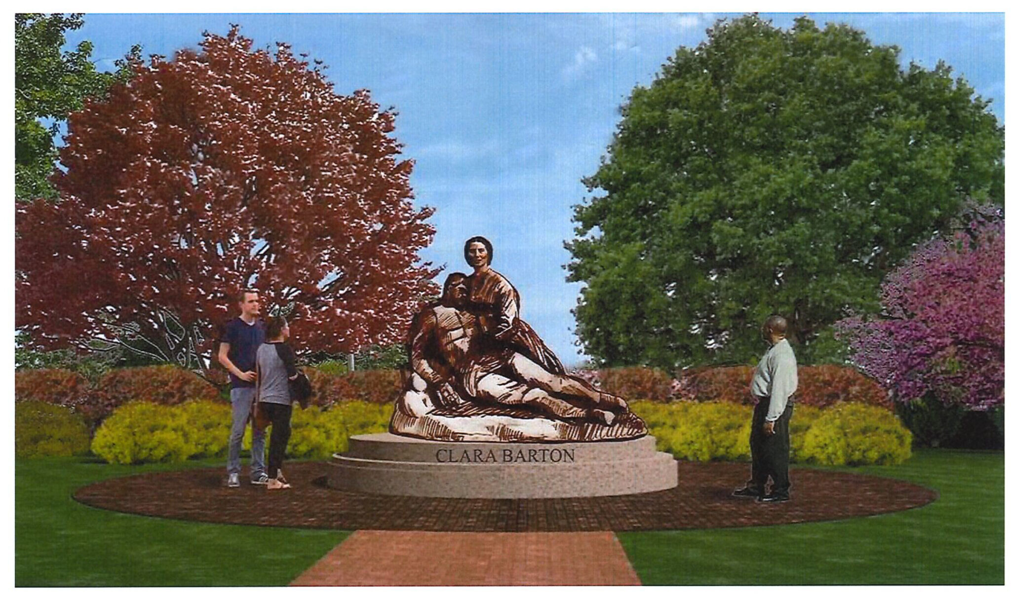 Clara Barton Park statue