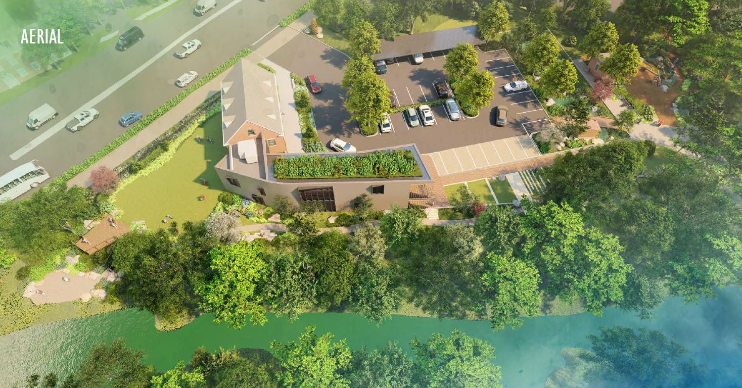 The Springsong Museum landscape design serves as a living tribute to Carson’s vision.
