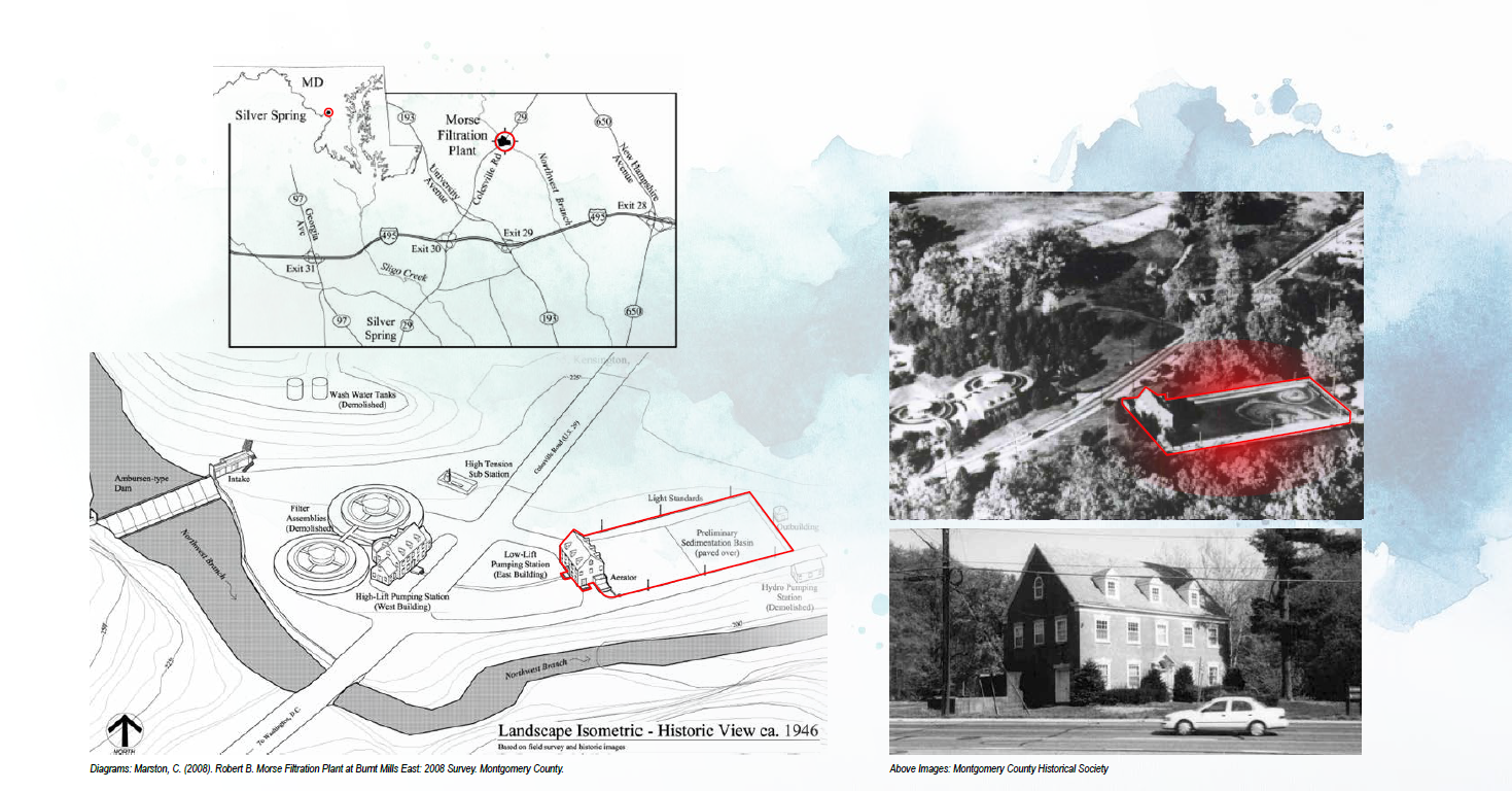 SITE HISTORY Situated on the site of a former water filtration plant near Carson’s residence in Silver Spring, this design seeks to evoke a profound sense of wonder, immersing visitors in the beauty and complexity of the natural world while respecting the historical character of the site and the architecture